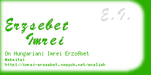 erzsebet imrei business card